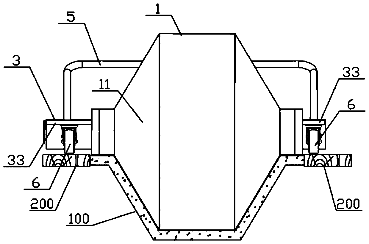 Construction device for quickly processing drainage ditch and construction method thereof