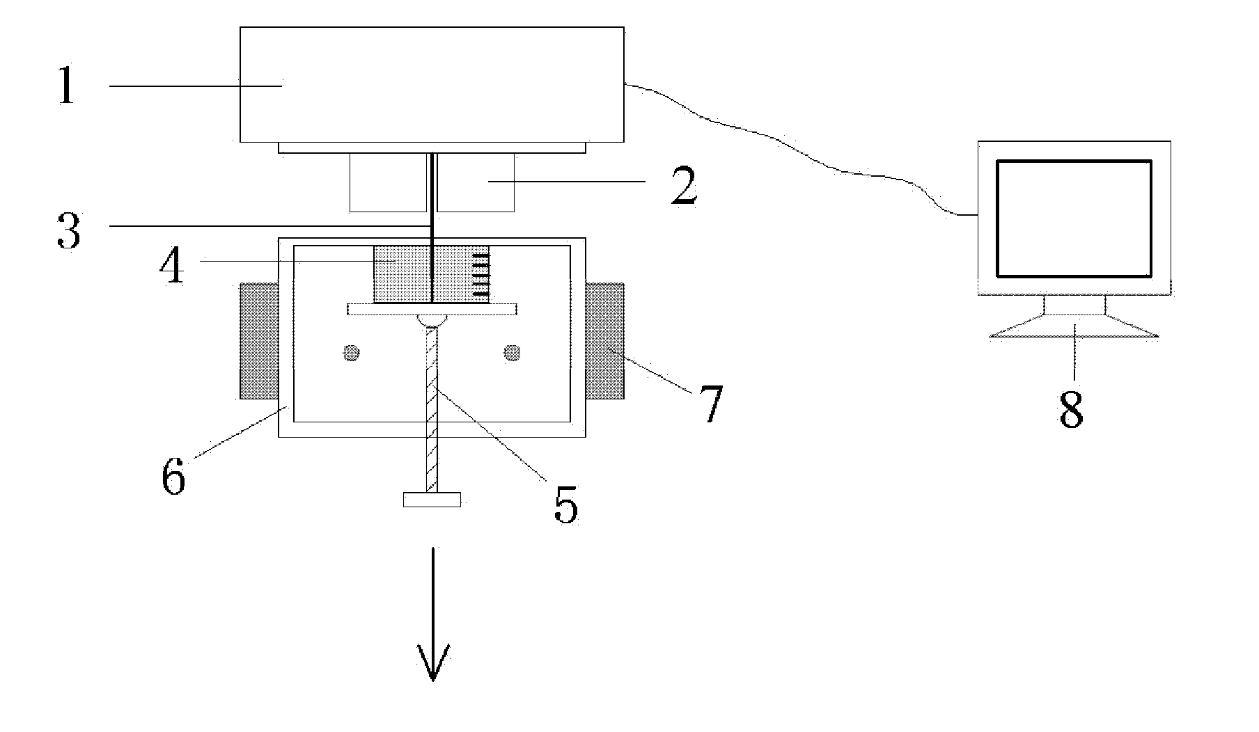 Device for testing bonding performance of synthetic fiber and cement based material during plastic stage