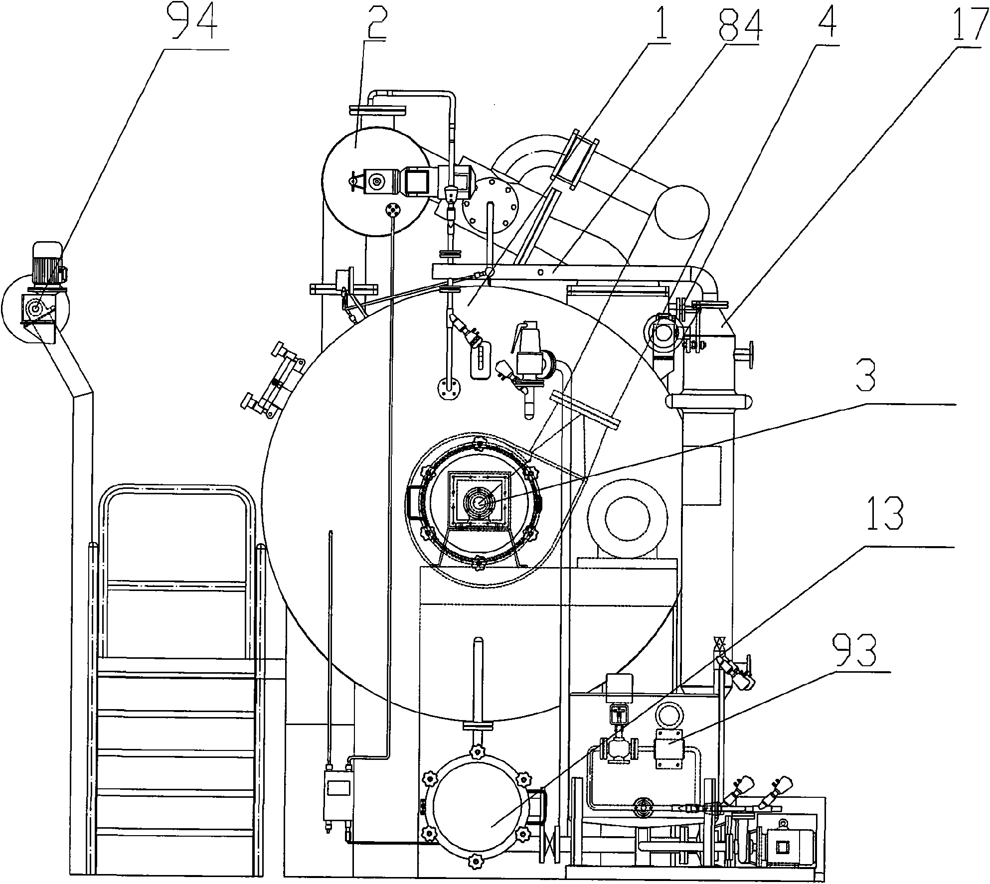 Novel gas-fog dyeing machine