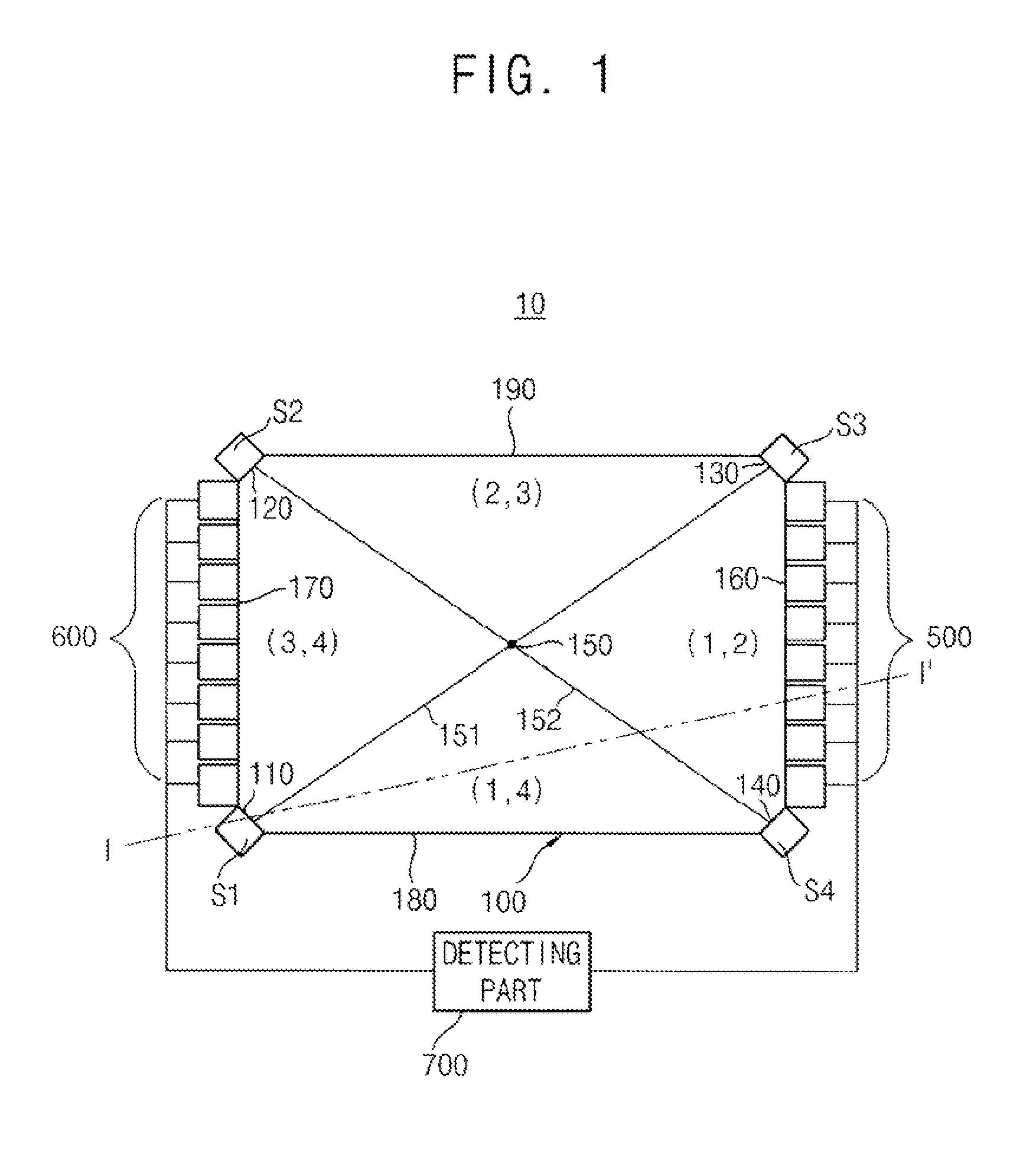 Method of Detecting Touch Position, Touch Position Detecting Apparatus for Performing the Method and Display Apparatus Having the Touch Position Detecting Apparatus