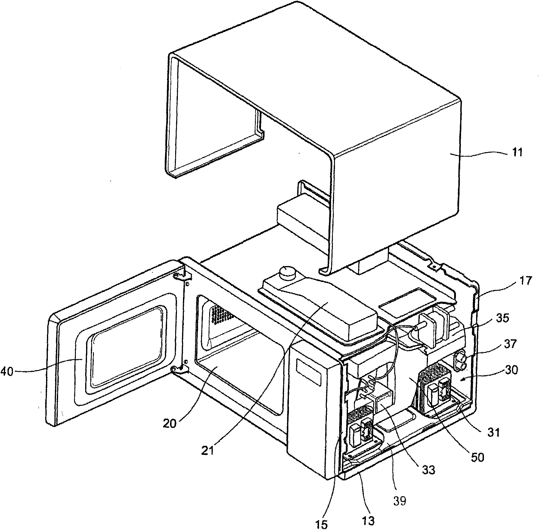 Sensor structure of microwave oven