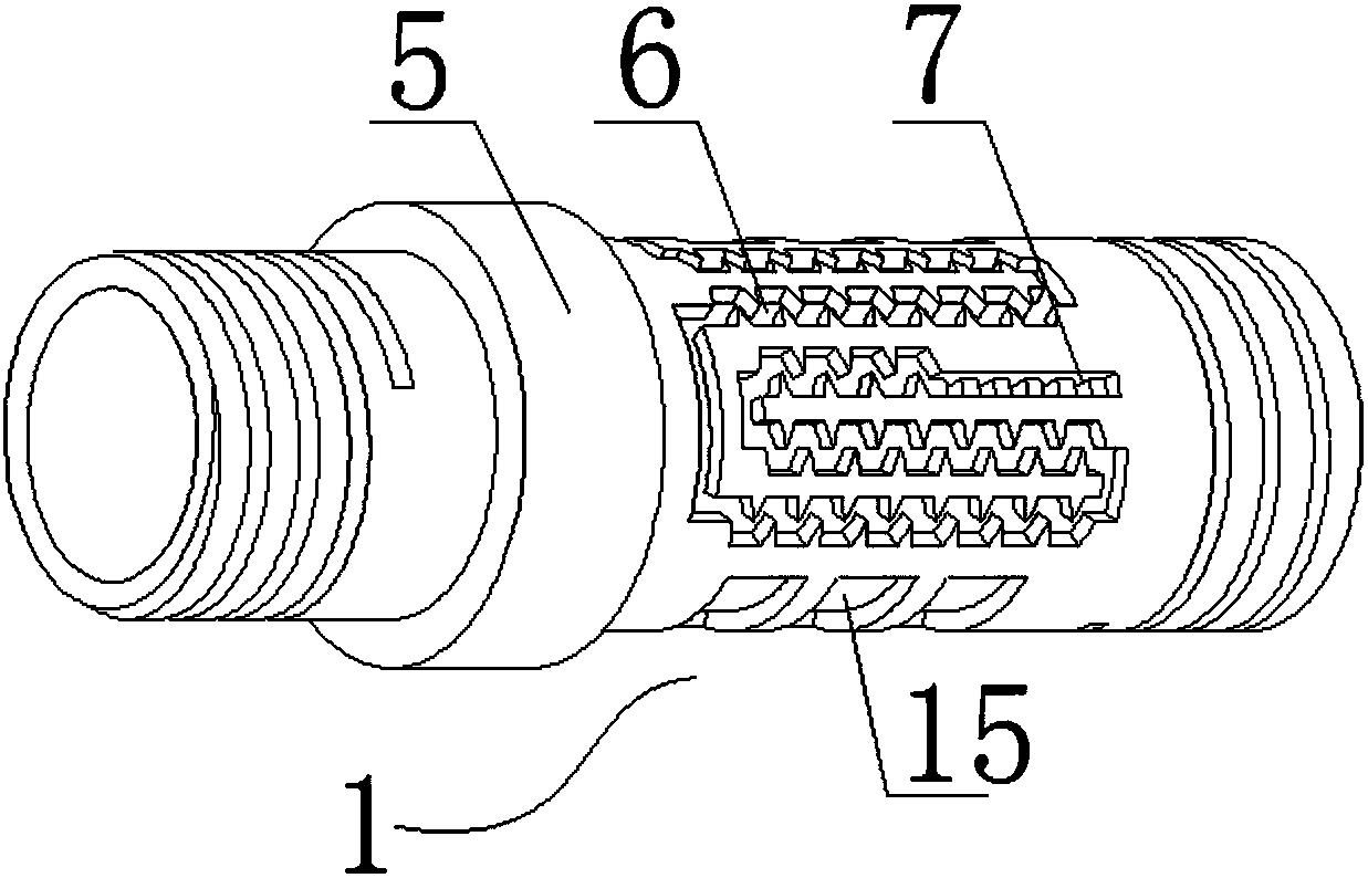 Detachable and washable combined pressure compensation emitter between tubes