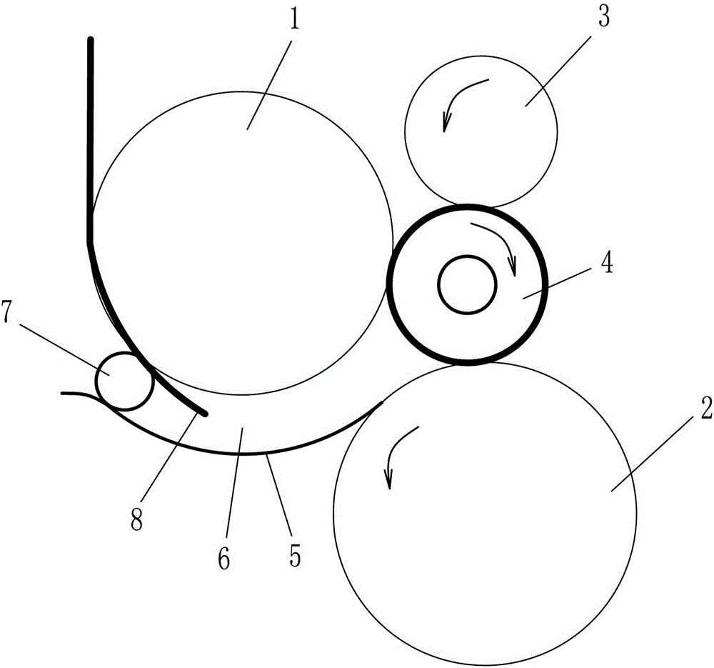 A kind of rewinding machine and paper breaking and winding method of the rewinding machine