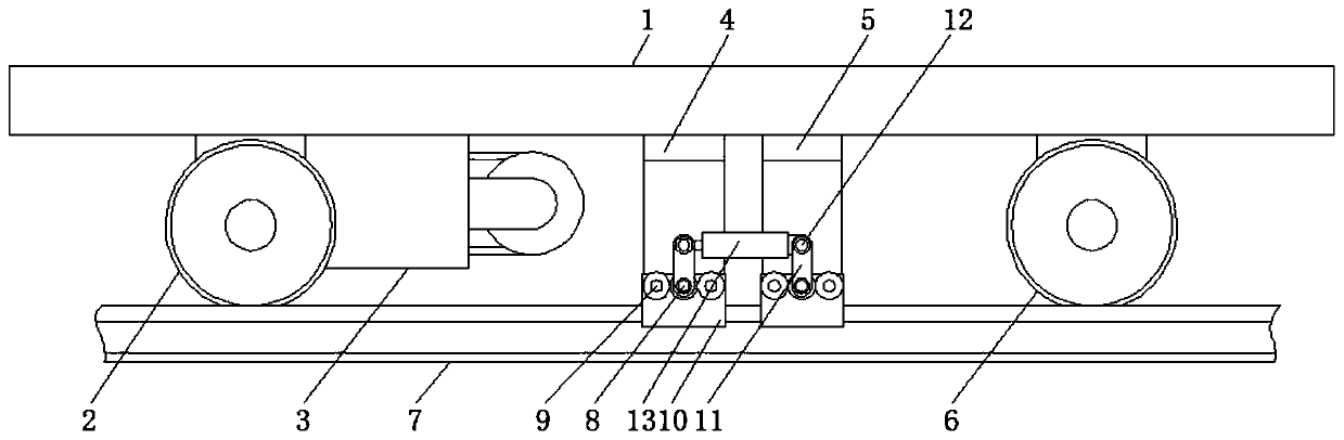 Mechanical braking system of main carrier body of trailing suction carrier