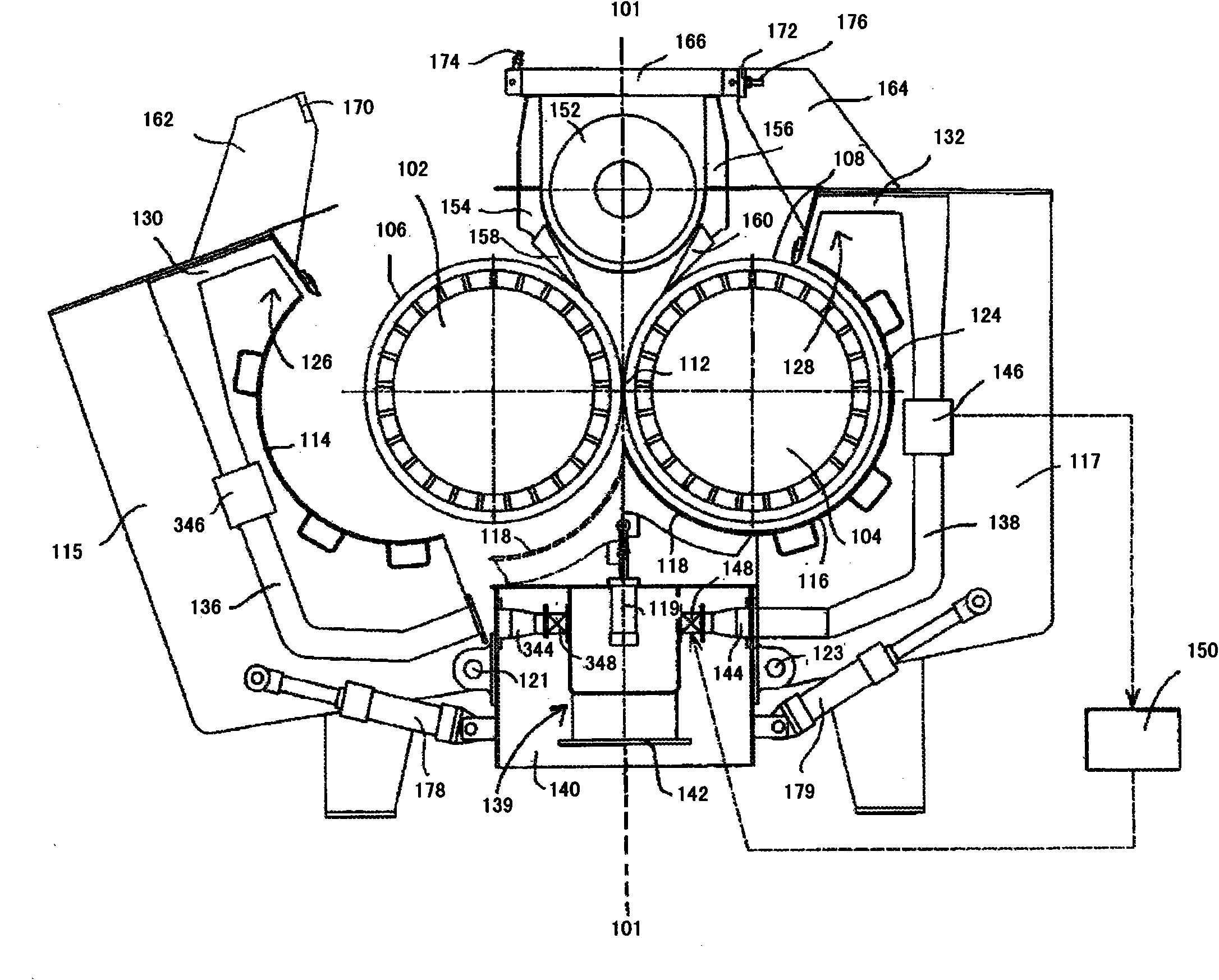 Apparatus for washing and dewatering pulp