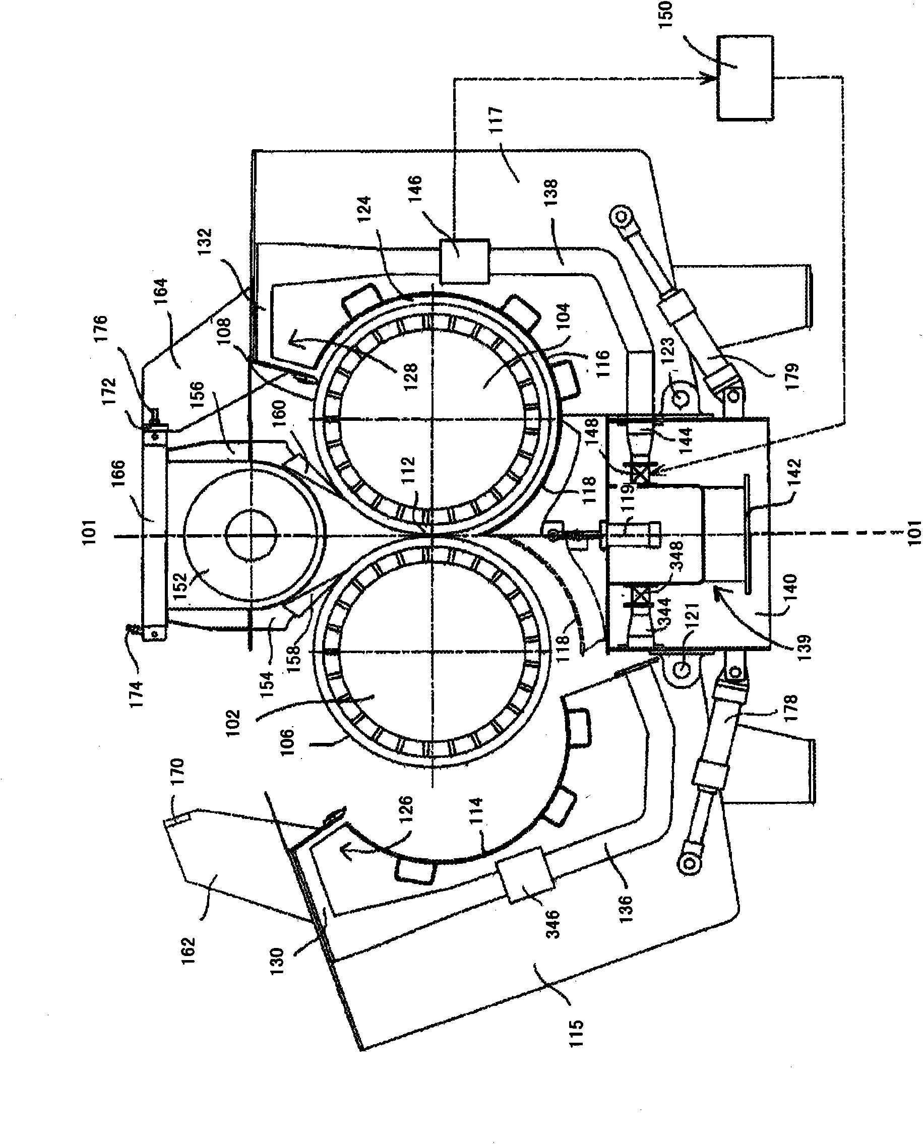 Apparatus for washing and dewatering pulp