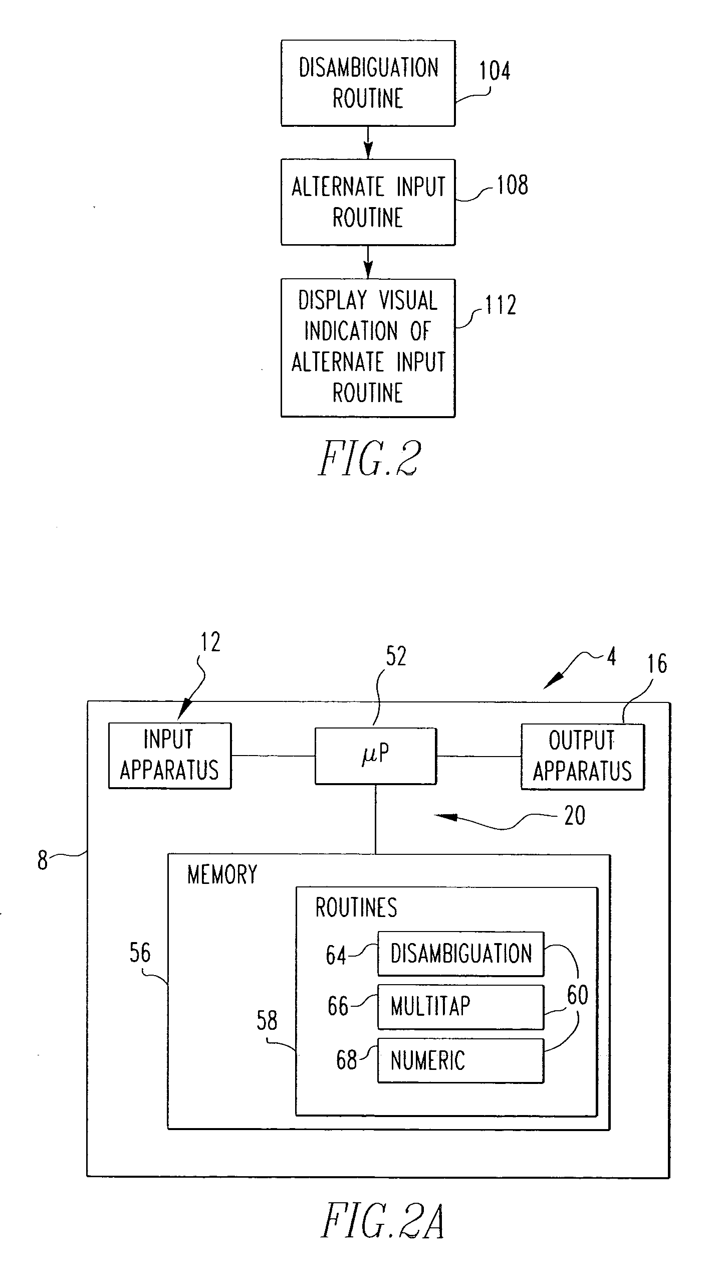 Handheld electronic device providing visual indication of input routine, and associated method