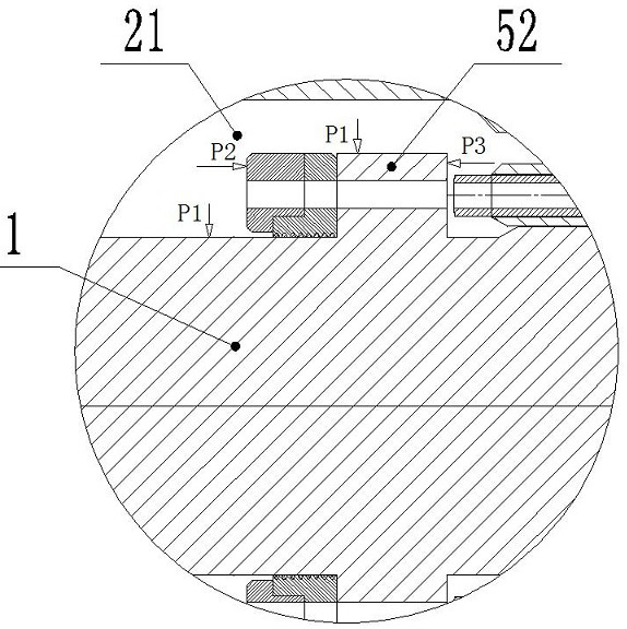 A hydraulic rock drill anti-skid buffer system