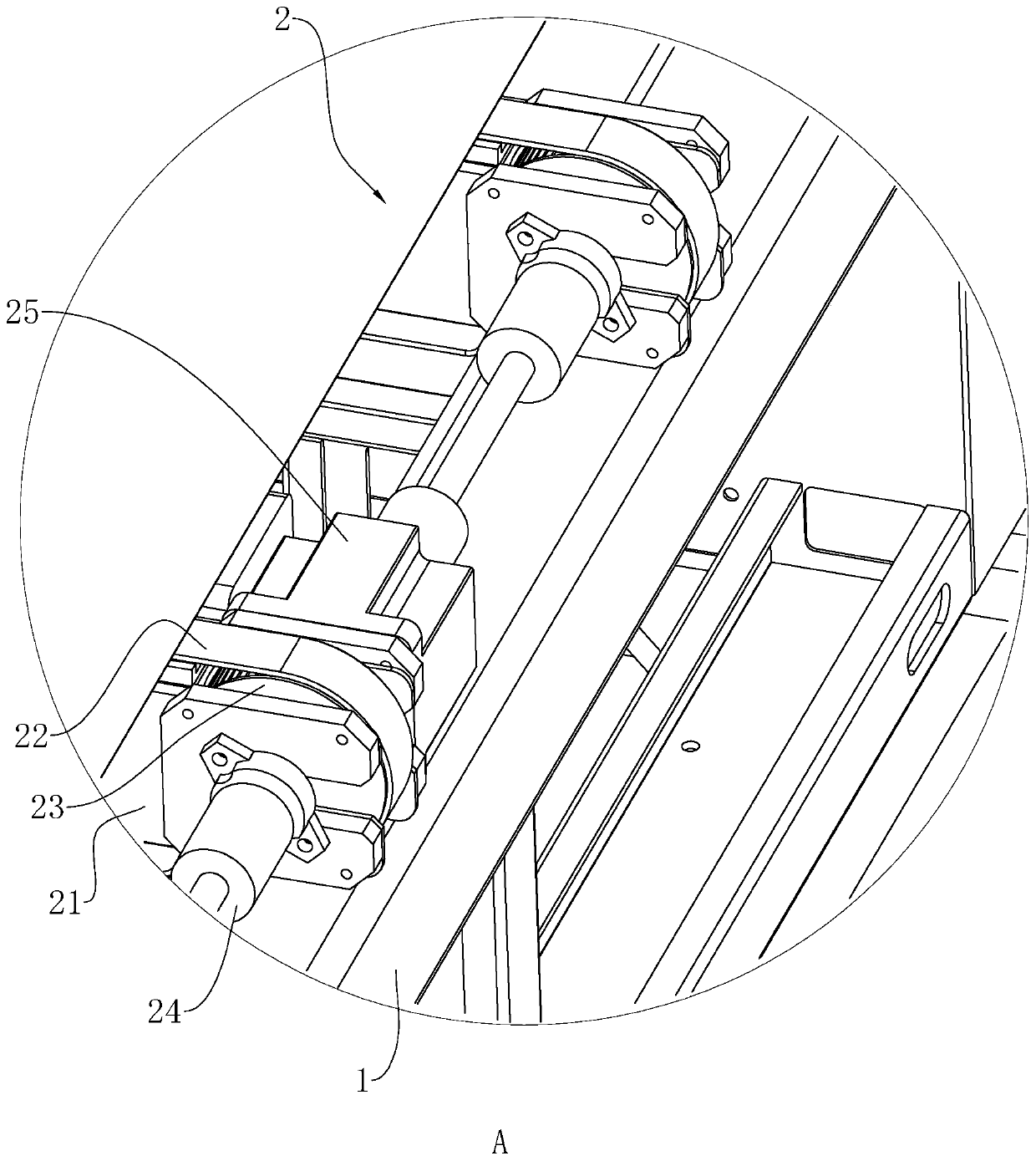 Typesetting and glue pasting device for solar battery strings