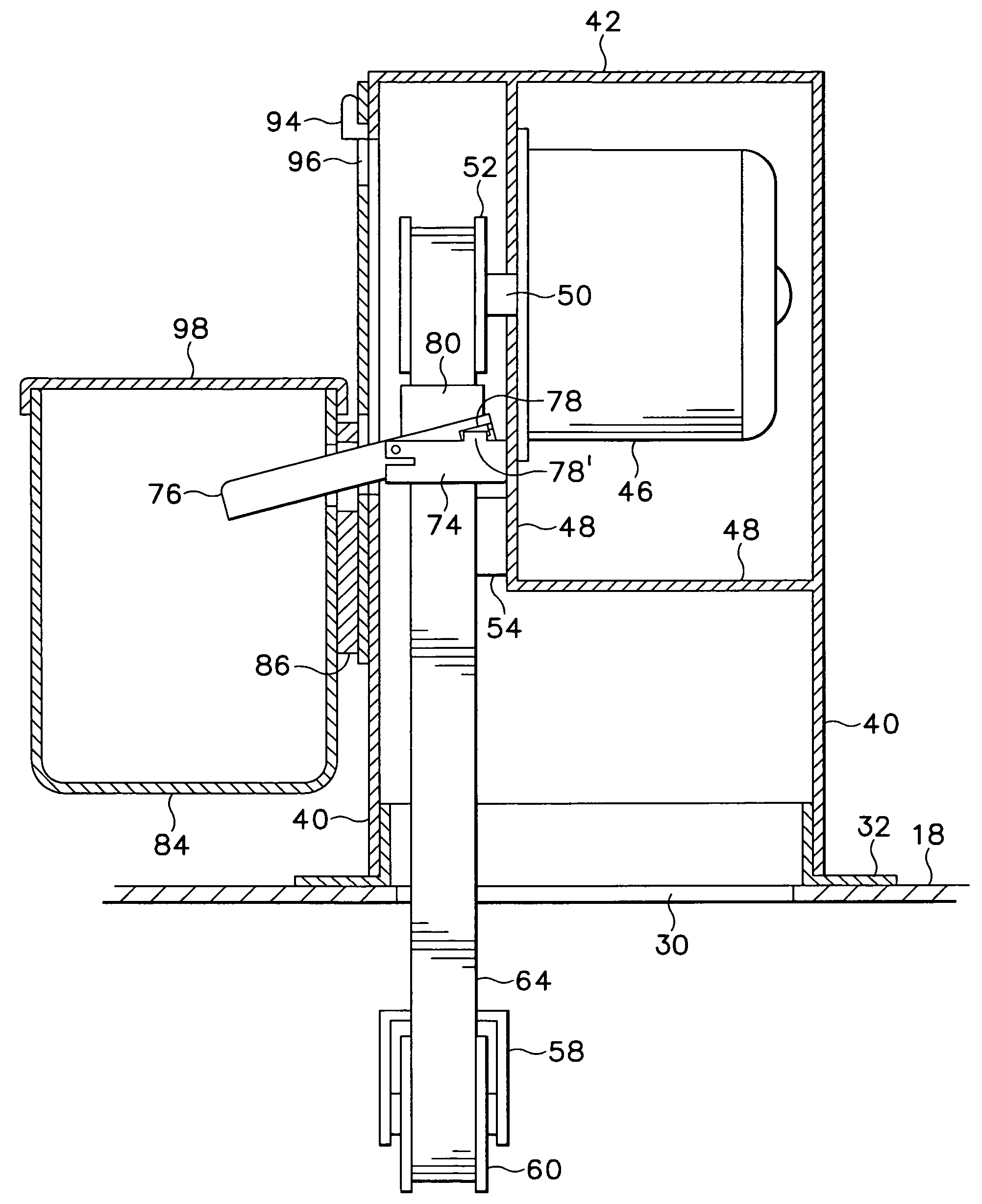 Tower-type grease removal apparatus for commercial grease trap assemblies