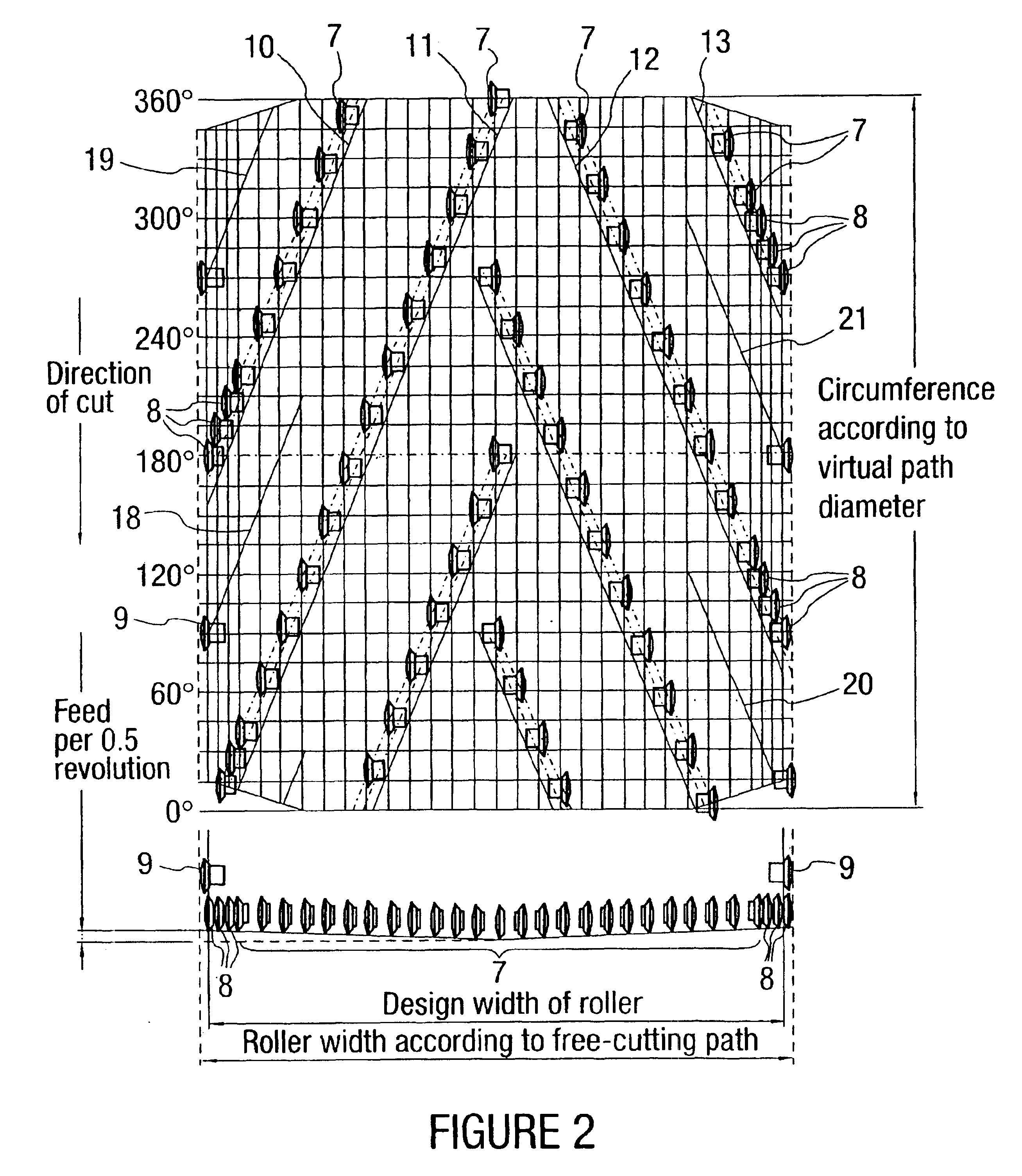 Cutting roller for a continuously operating surface miner