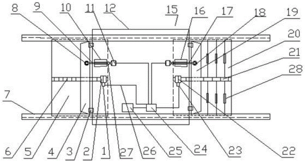 Two-compartment automobile cab sun-shading device