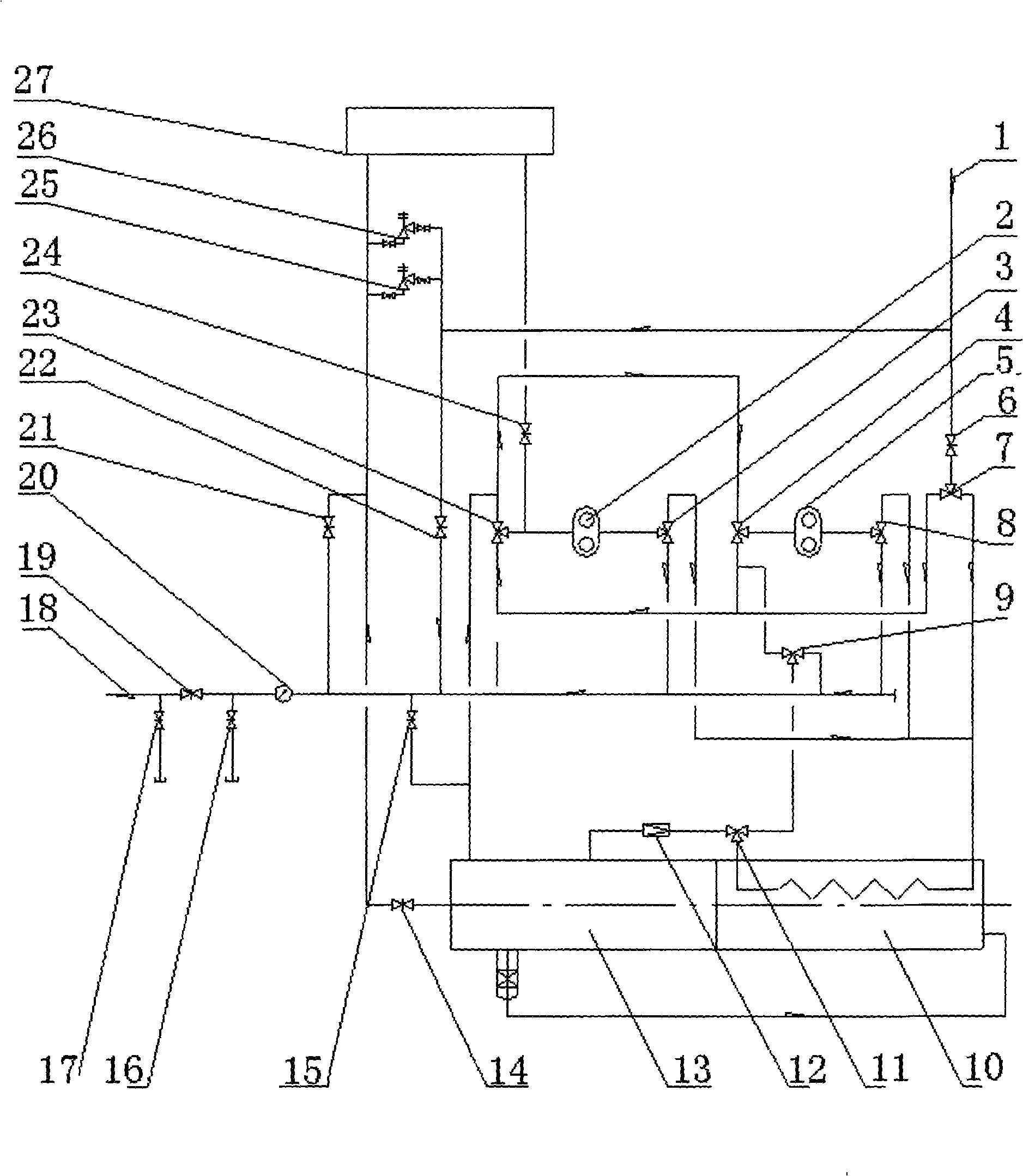 Crude oil mixed-transferring integrated device and method