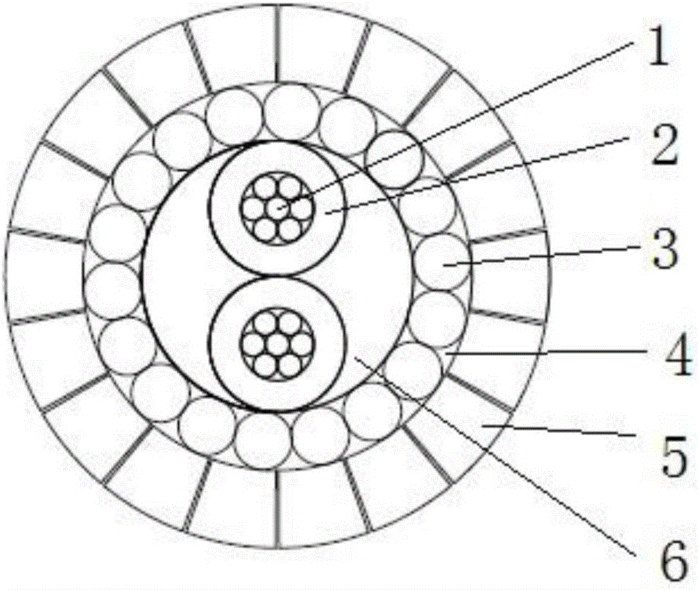 An anti-overflow sealed load-bearing detection cable