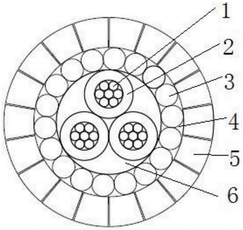 An anti-overflow sealed load-bearing detection cable