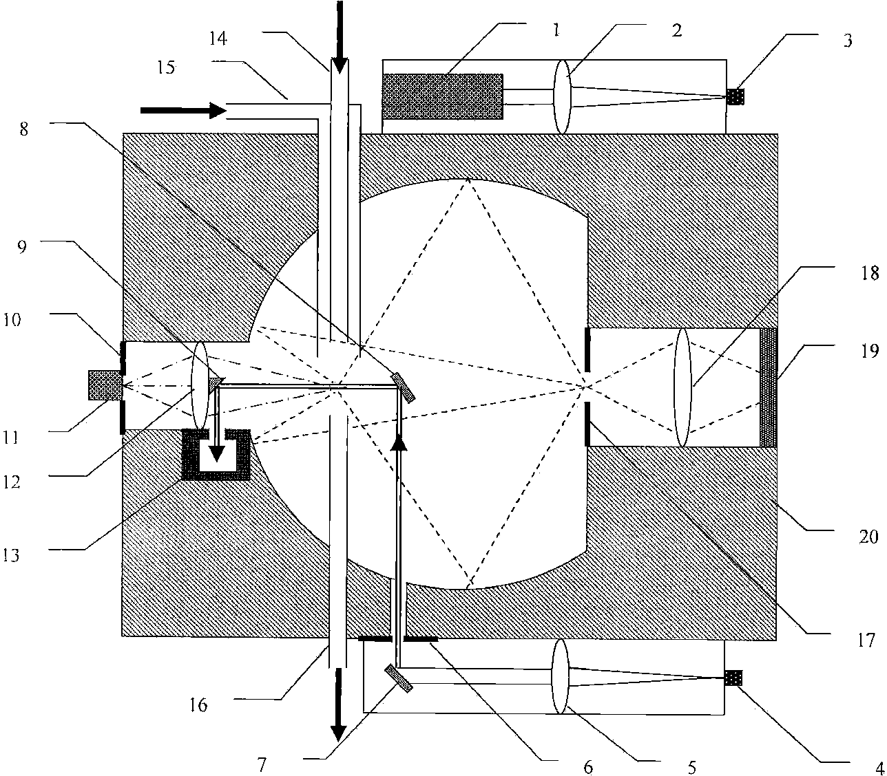 Optical system for detecting size and shape of micro-particles