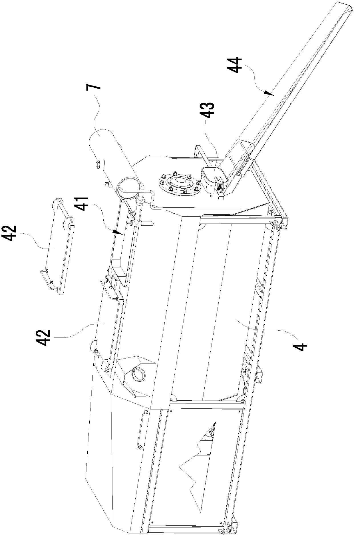 A kind of asphalt stone mixing and stirring heating kettle