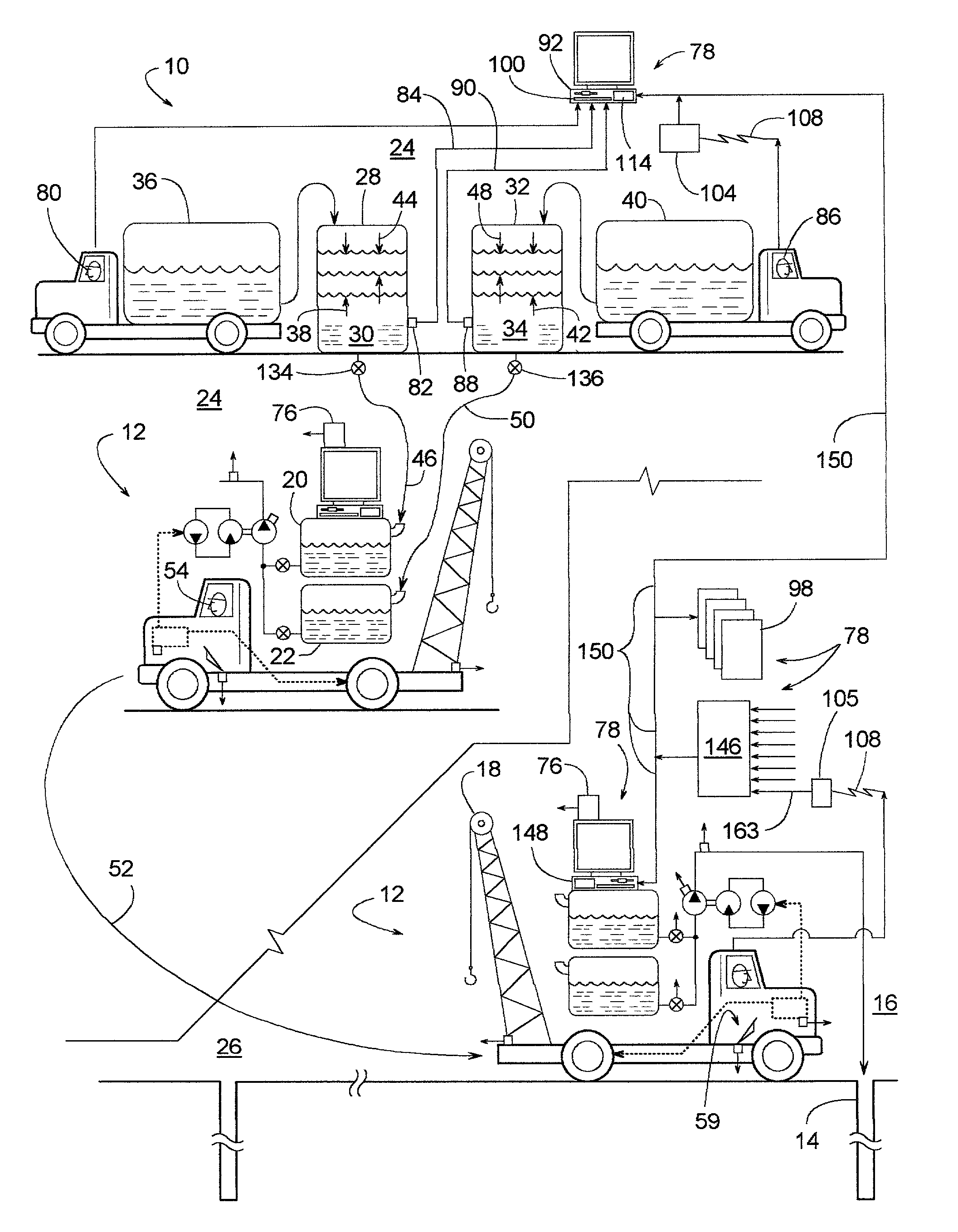 Servicing system for wells