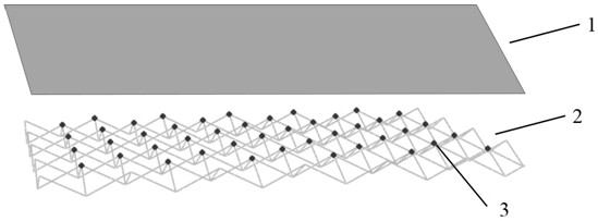 A reflective surface for deployable antenna supported by rib mesh and its design method