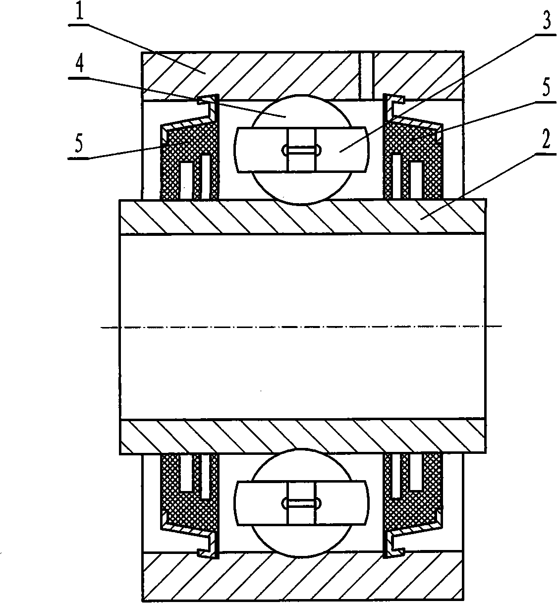 Three lips contact type seal bearing