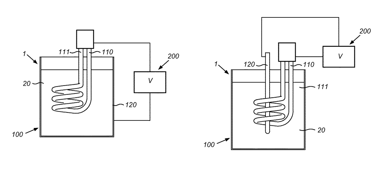 Prevention or reduction of scaling on a heater element of a water heater