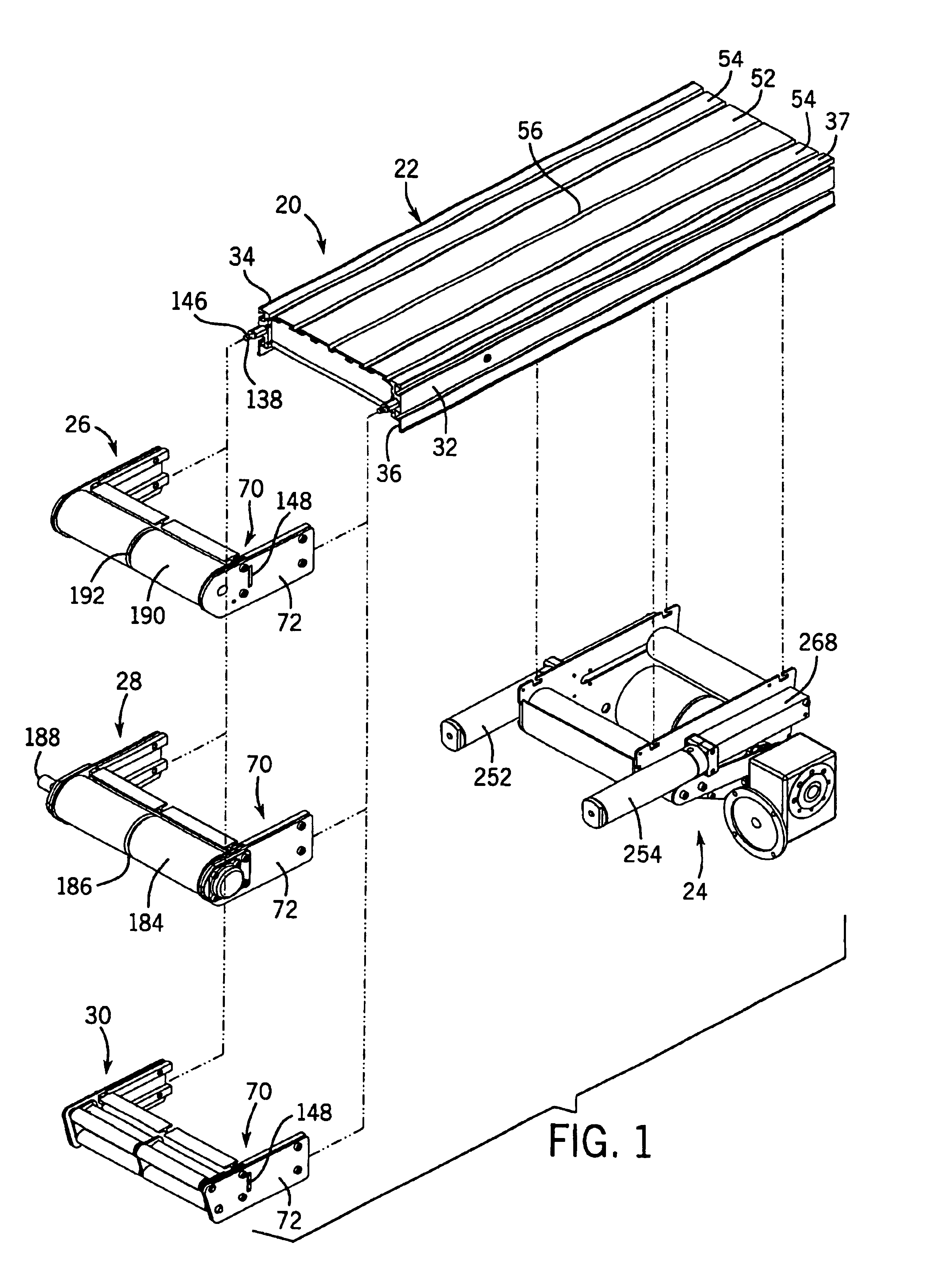 Endless belt conveyor frame