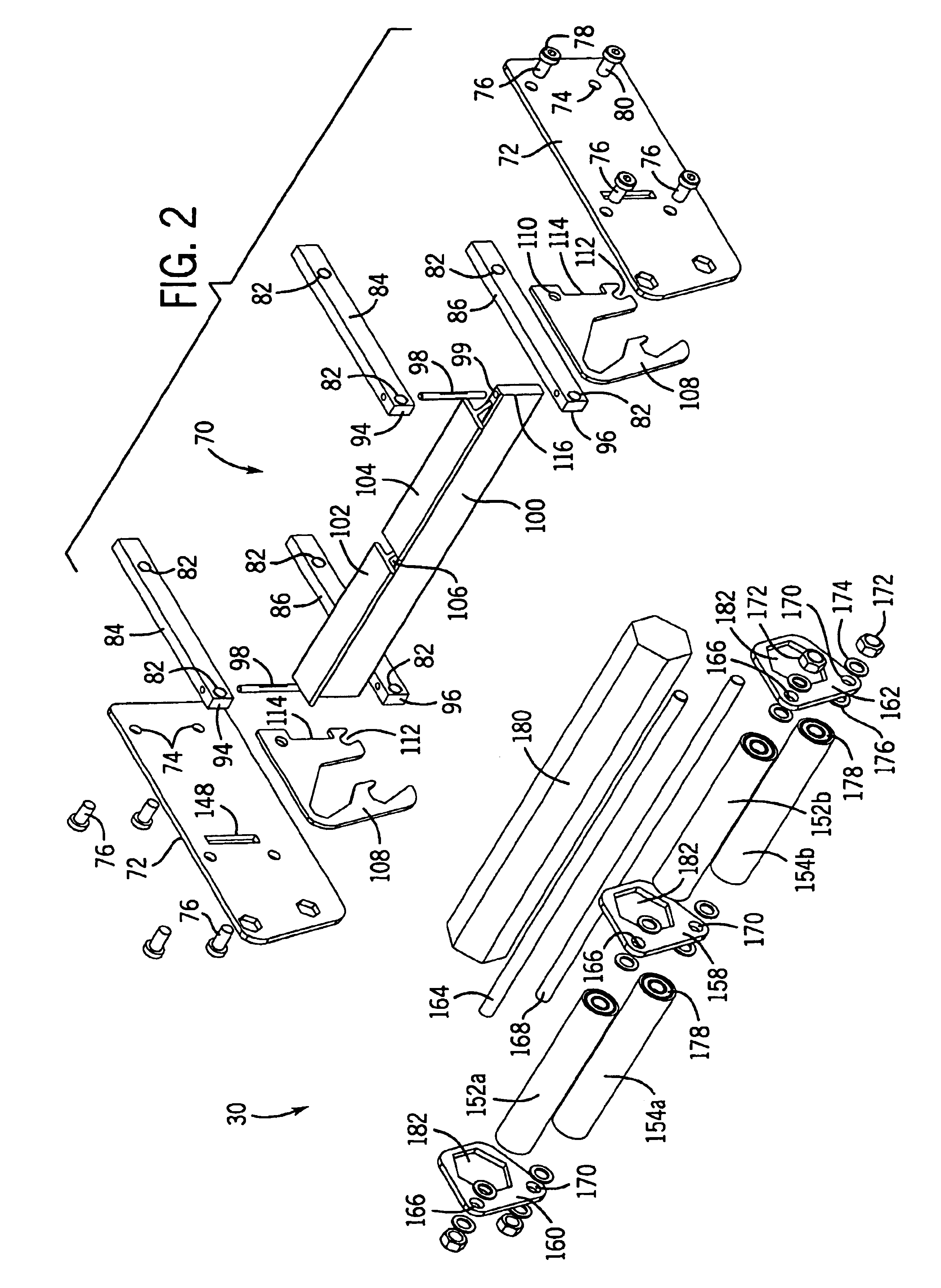 Endless belt conveyor frame