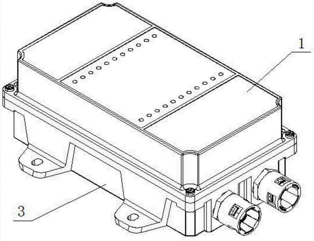 Waterproof and dustproof electric control box cooling structure