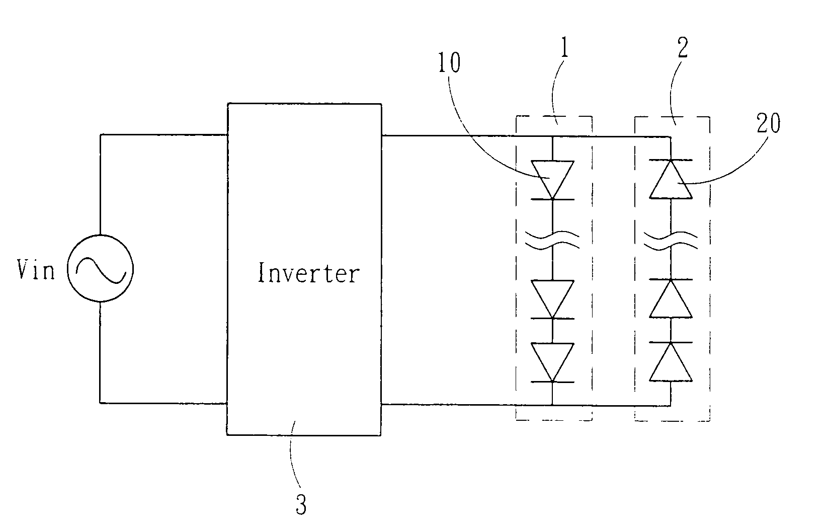 Method for driving alternate current of light emitting diode and operating voltage thereof