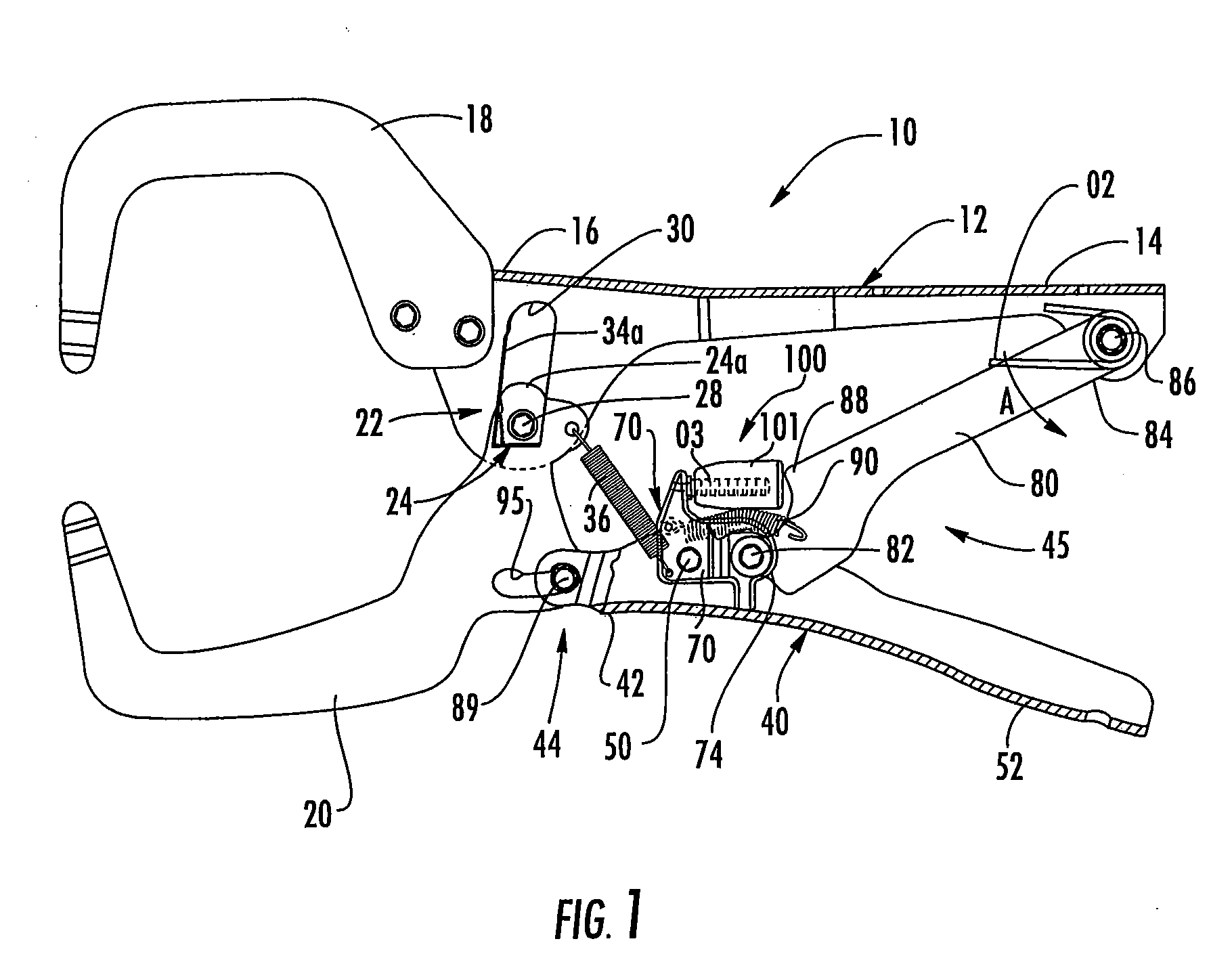 Self-adjusting locking pliers