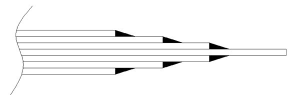 Constructing method for threading pre-stress structure steel strands