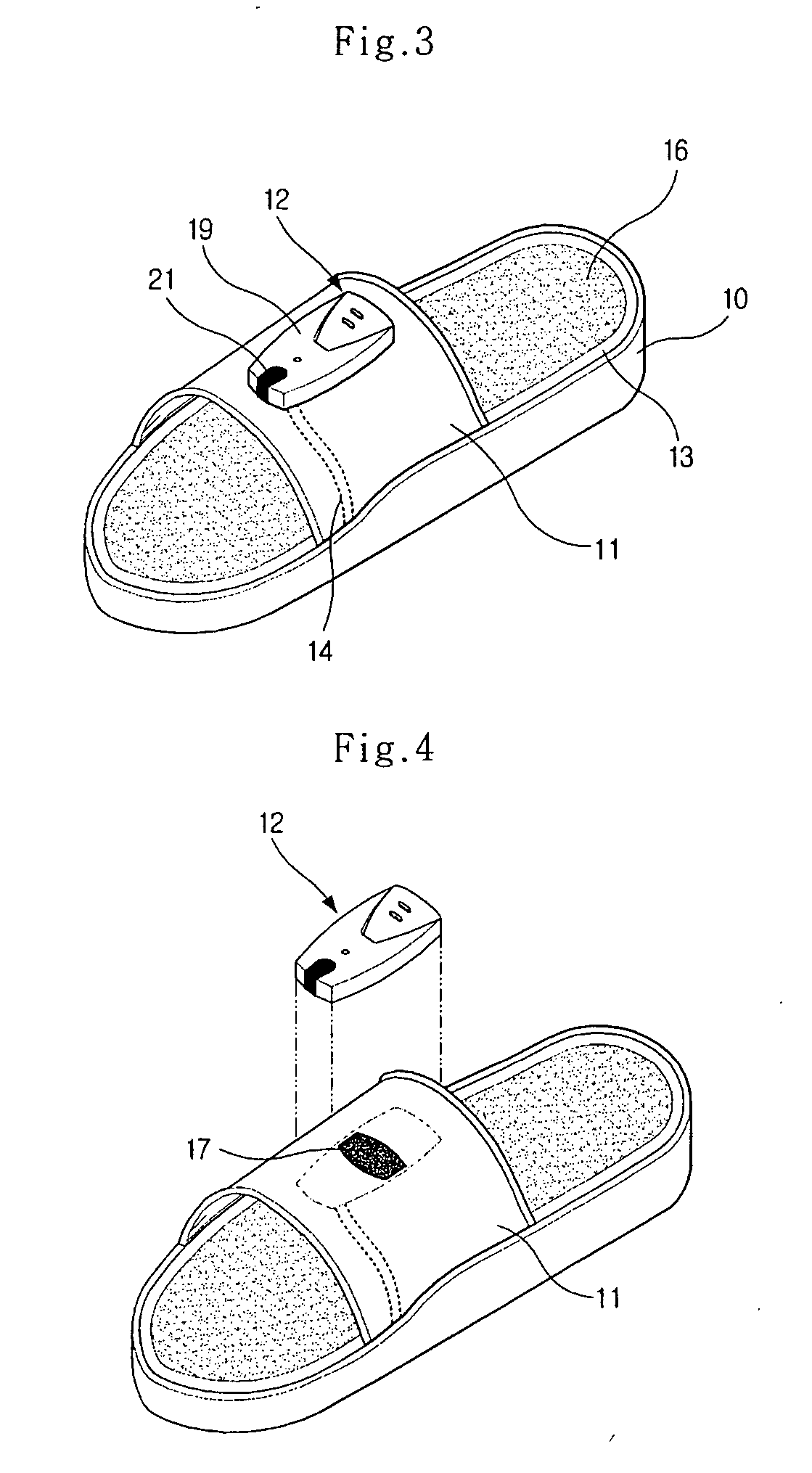 Slipper having low frequency generator