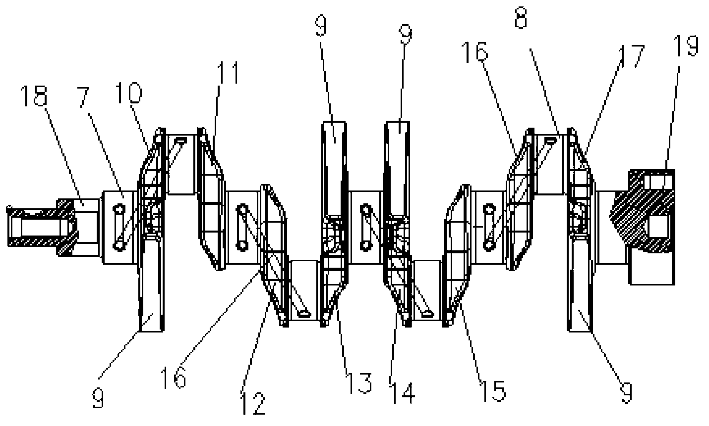 Piston type engine crank connecting rod mechanism