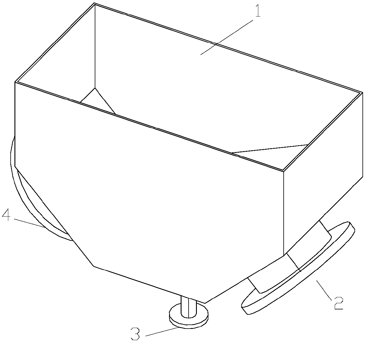 Switchable rock debris distribution box