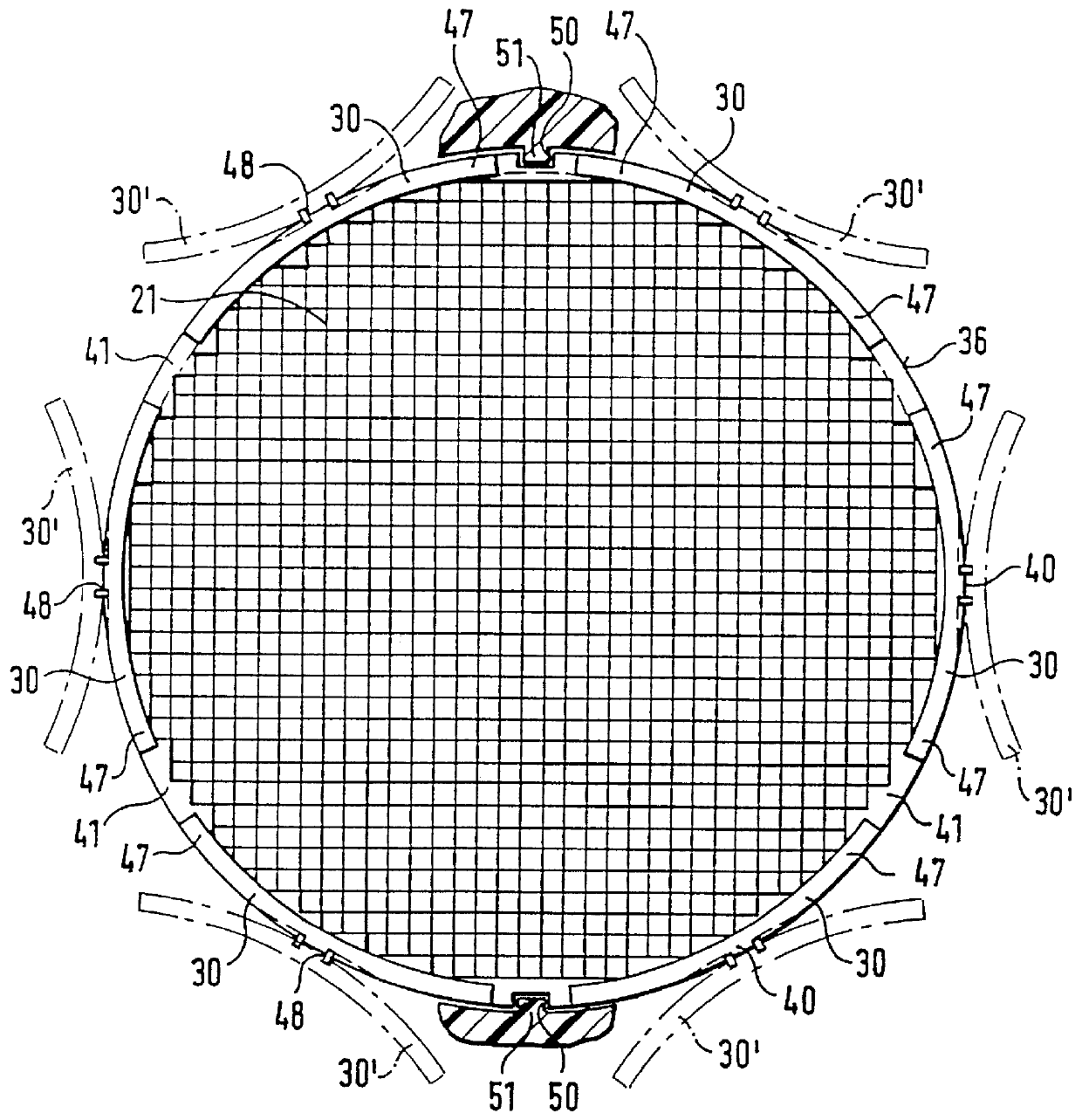 Device for measuring the mass of a flowing medium of air aspirated by an internal combustion engine