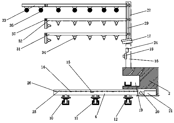 Roadside parking space capable of automatically washing vehicle and using method thereof