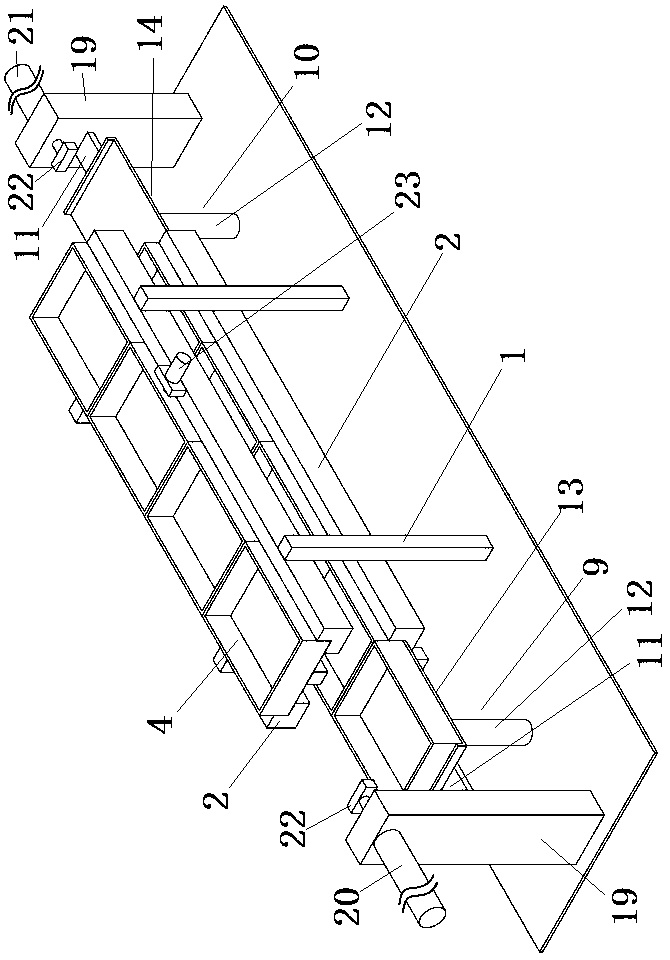 Assembly line device with automatic step-by-step feeding function