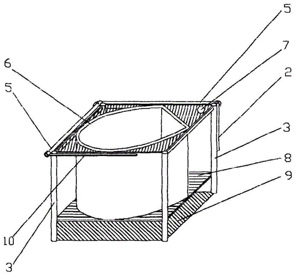 Square table type bathroom