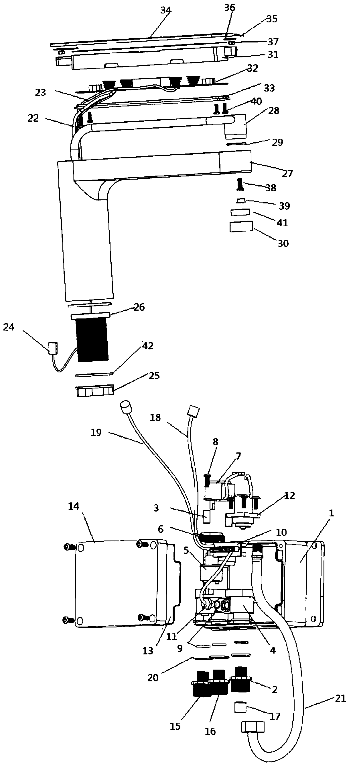 Intelligent faucet temperature adjustment and on-off controller