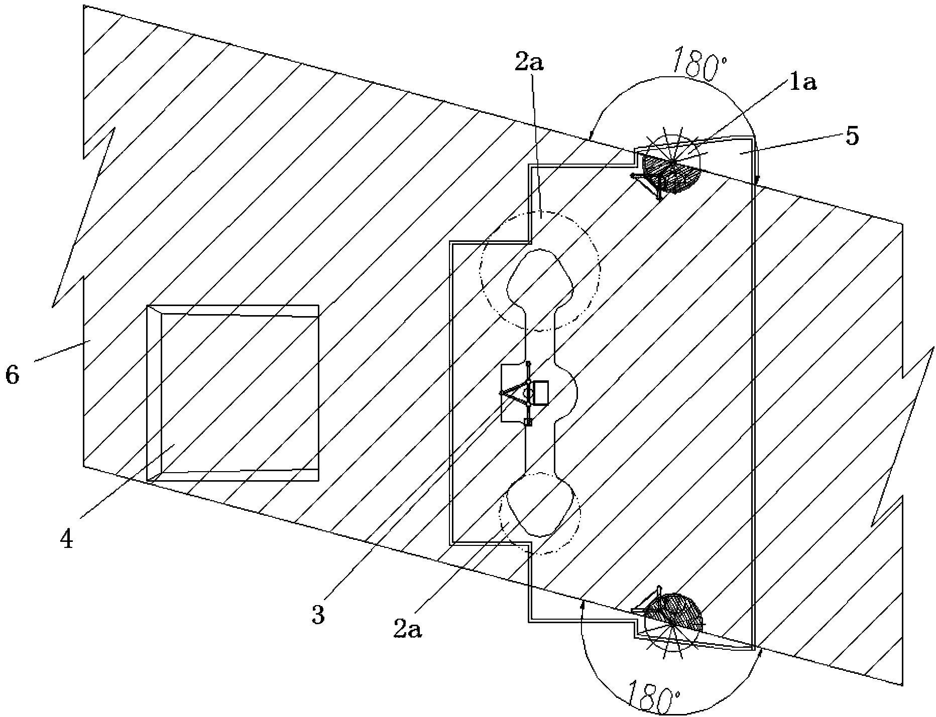 Compact radar mast provided with semi-round illuminating light