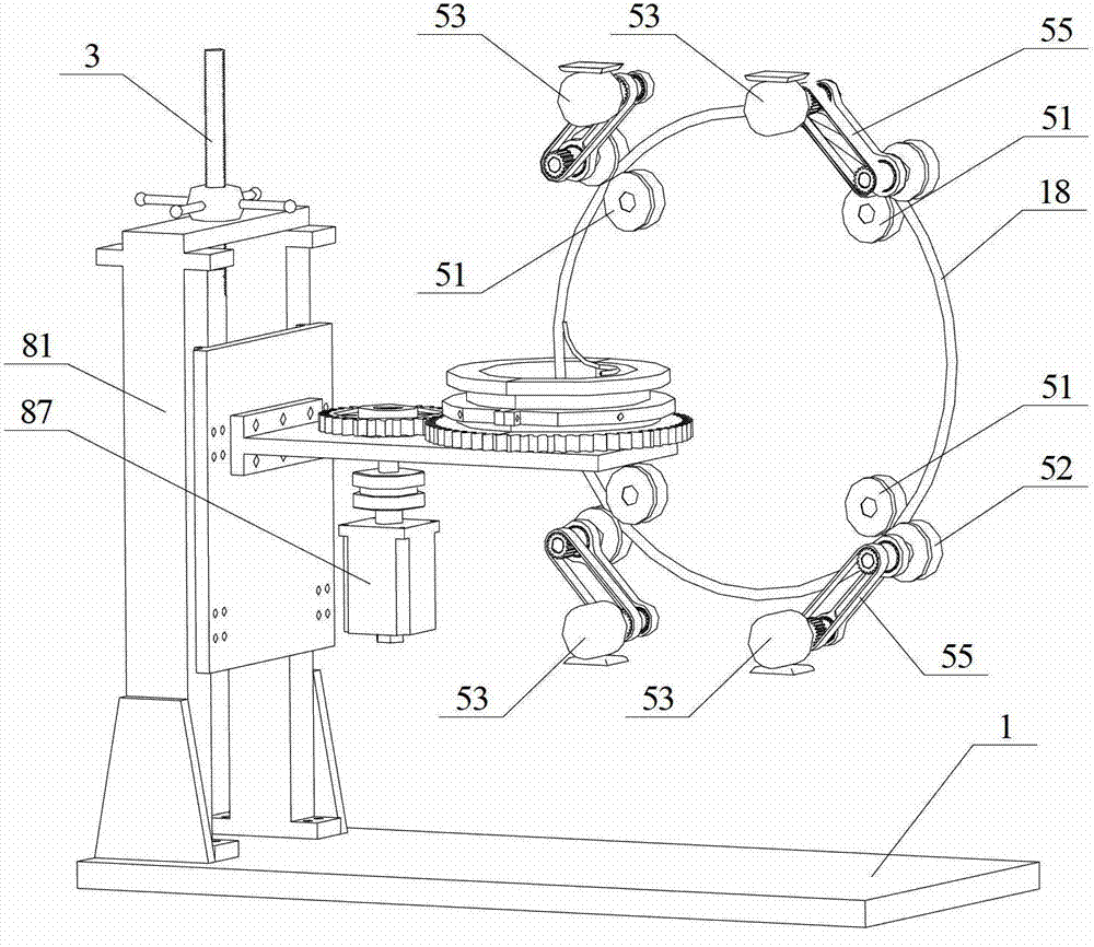 Main drive for bead ring winder