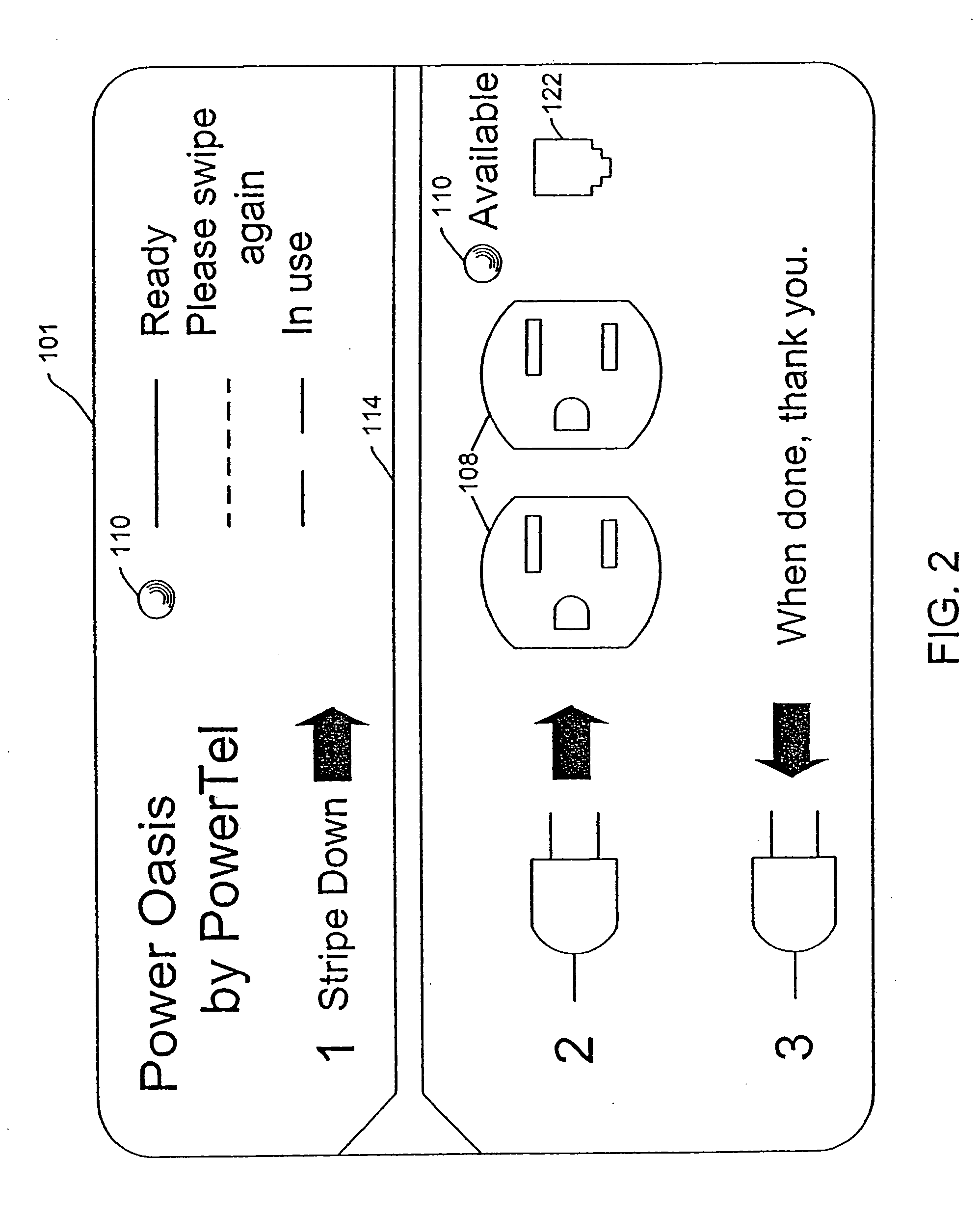 Power and telecommunications access vending machine