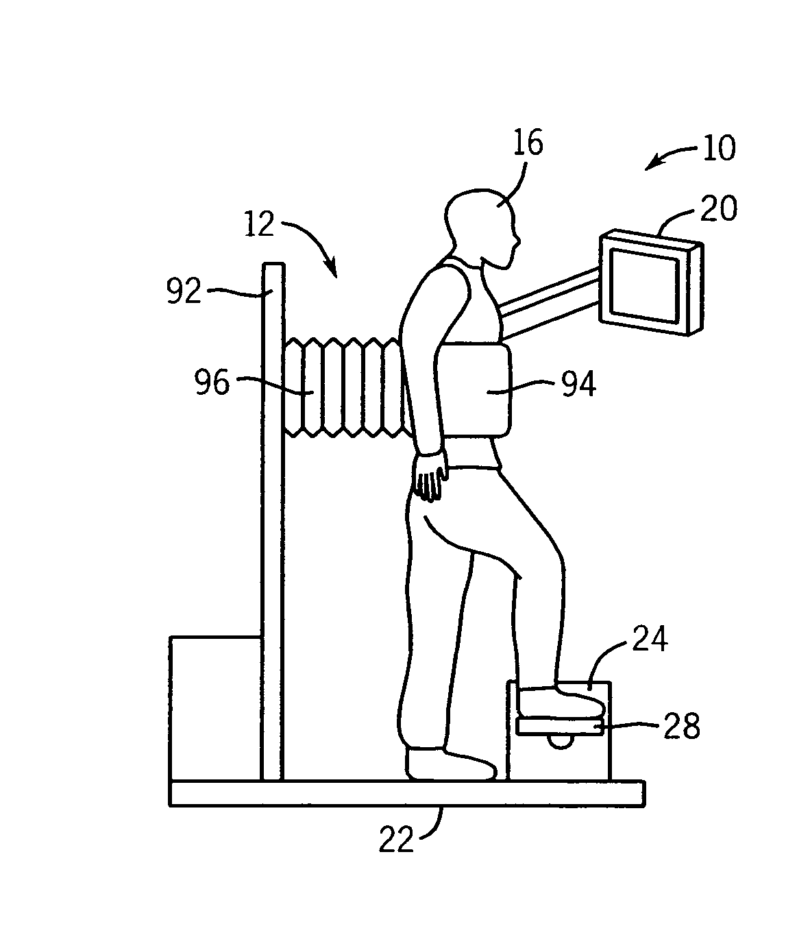 Training device for muscle activation patterns