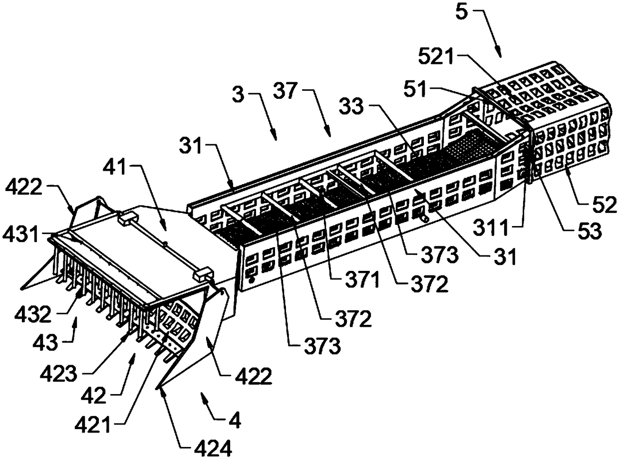 Flexible collecting system and combined type lotus rhizome harvesting machine having same