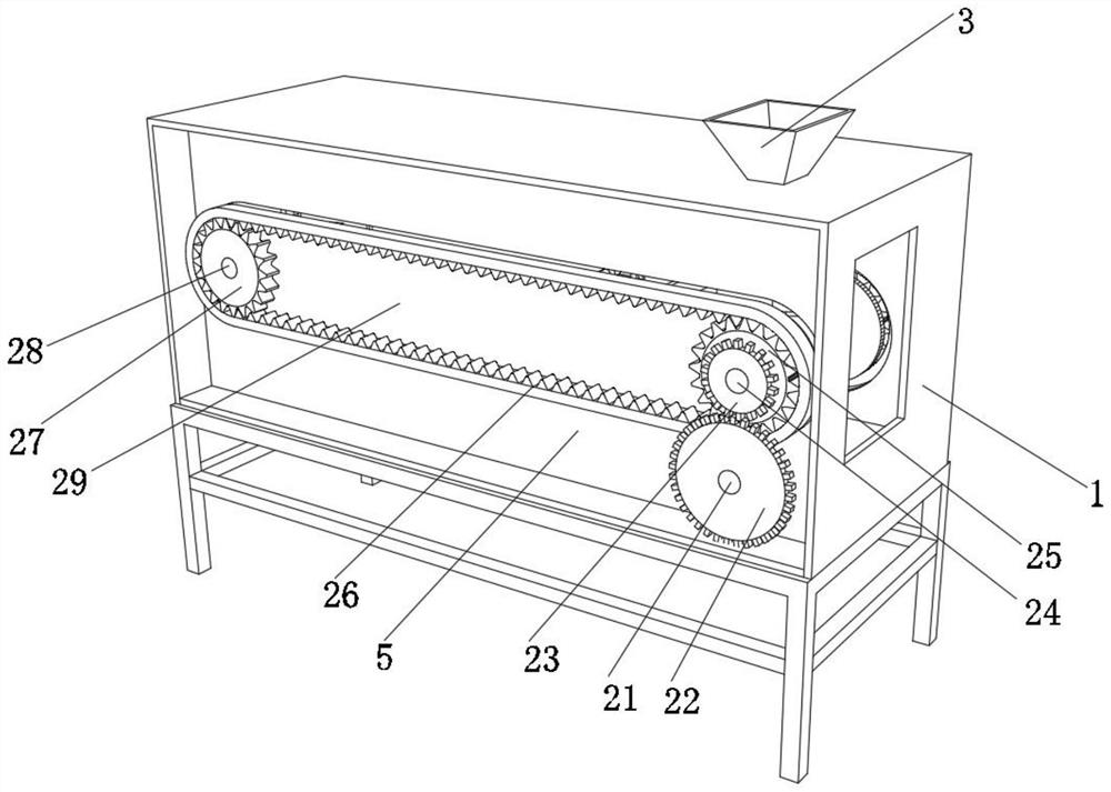 A shelling processing device for shell food