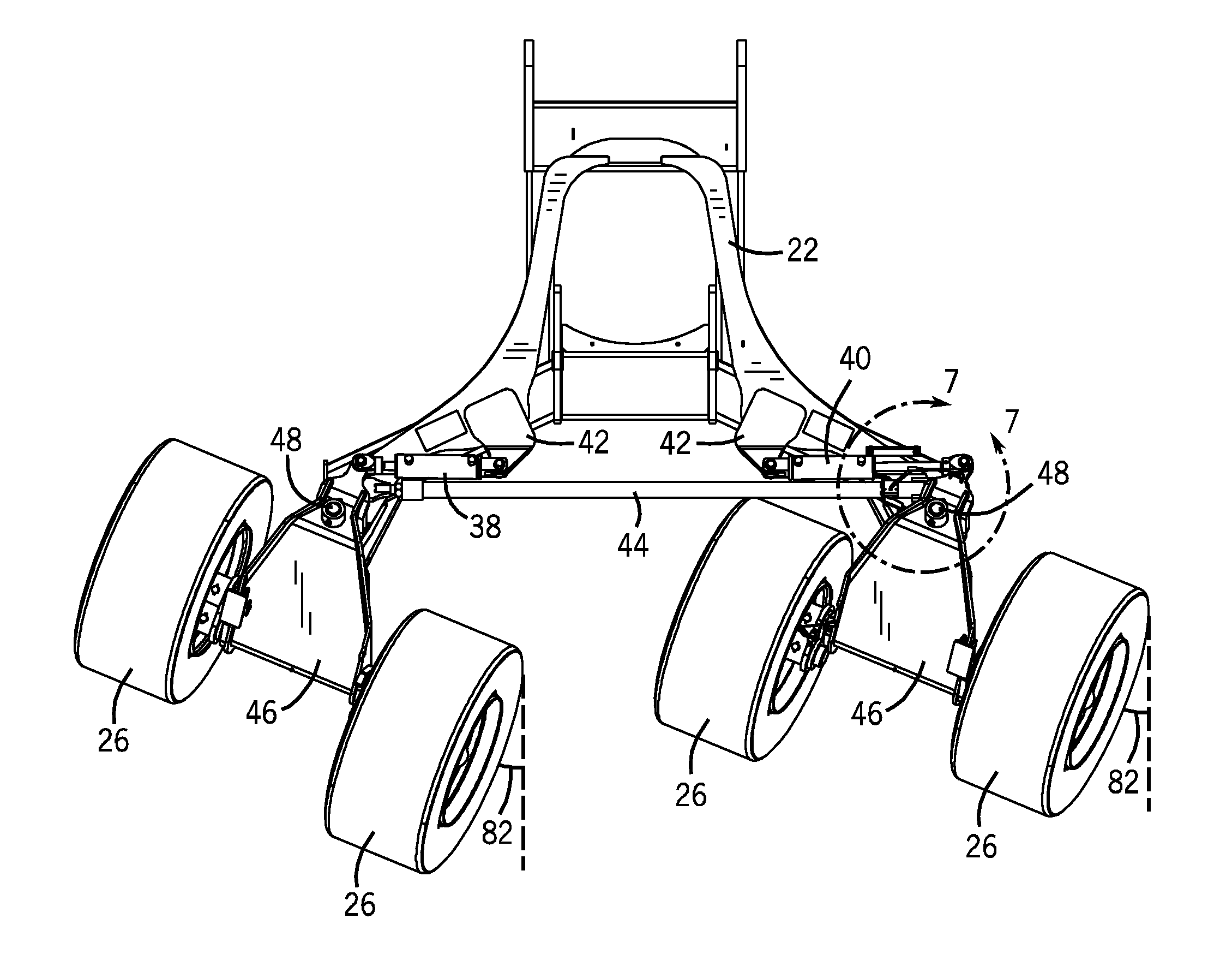 Fluid control system for steerable agricultural implement