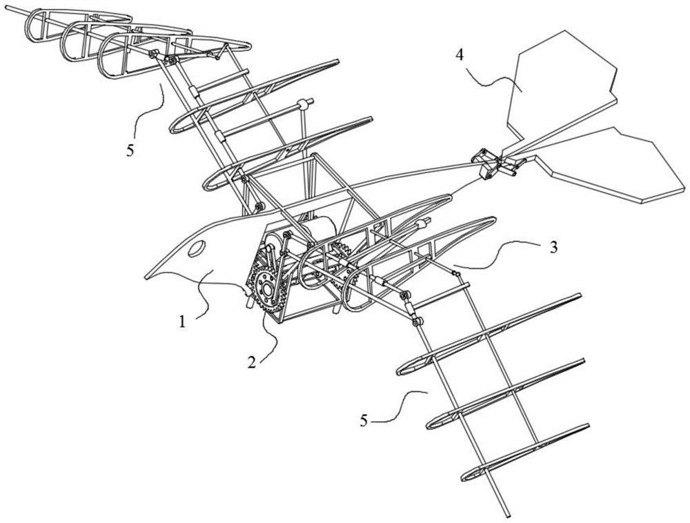 A flapping-folding-active torsion hybrid-driven bionic flapping-wing aircraft