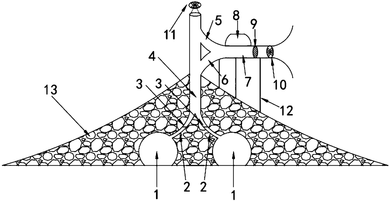 Tunnel vertical shaft or inclined shaft ventilation and smoke extraction device based on monsoon