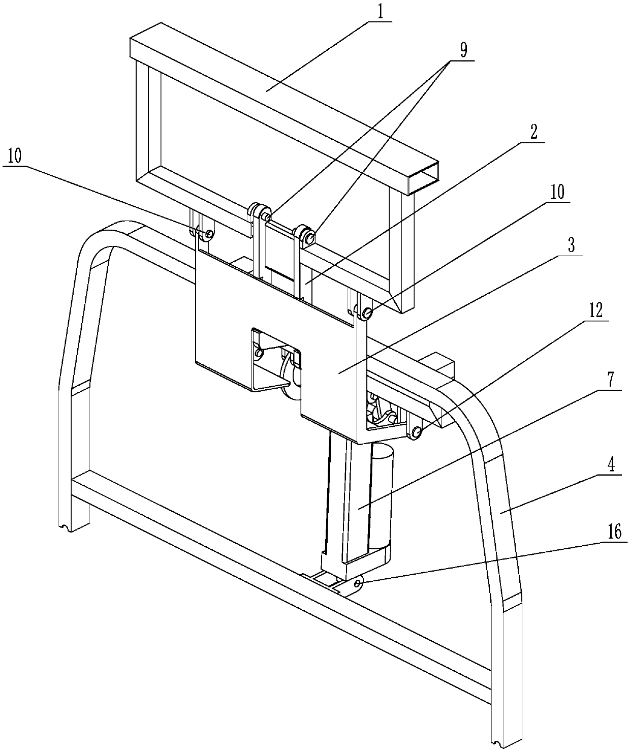 Electric lift armrest structure