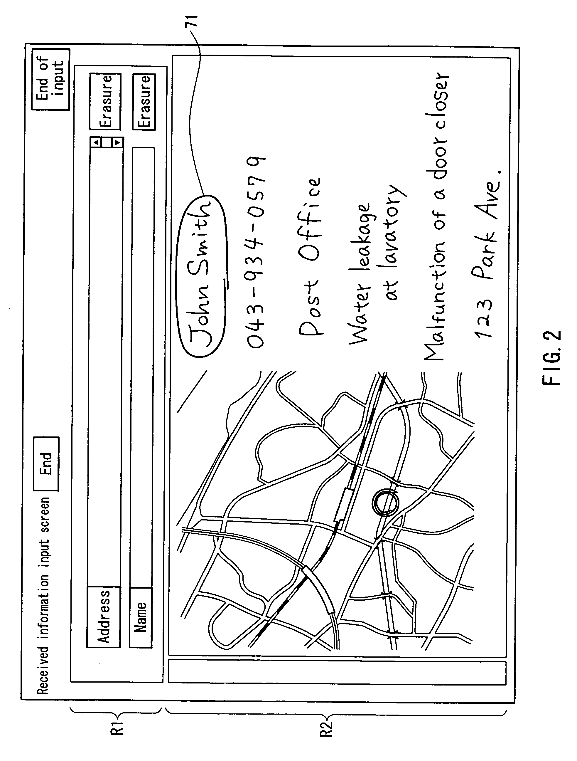 Handwritten information input apparatus